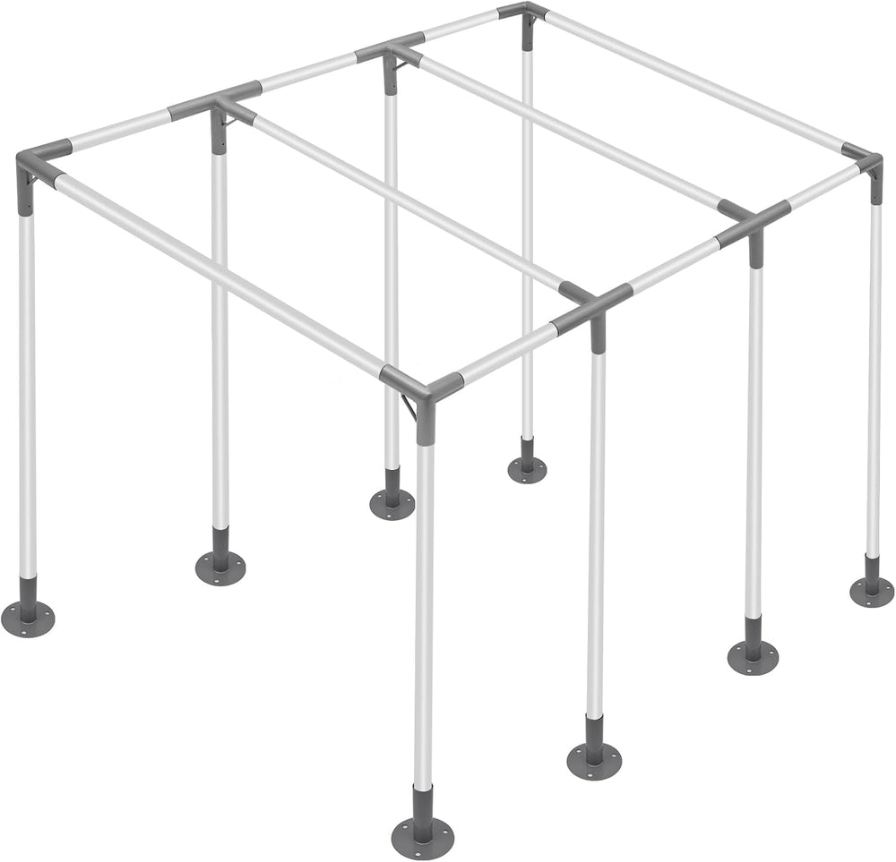 8 Leg Carport Kits，Slant Roof Canopy Fitting Kit with 1-3/8" ID, Galvani...