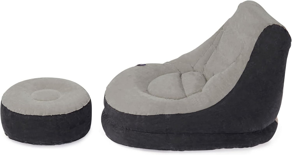 INTEX Ultra Lounge Inflatable Chair with Ottoman Foot Rest, 4-Pack