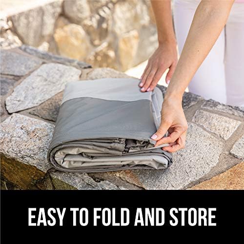 GORILLA GRIP Waterproof Outdoor Patio Sofa Cover, 80 Inch, Silver