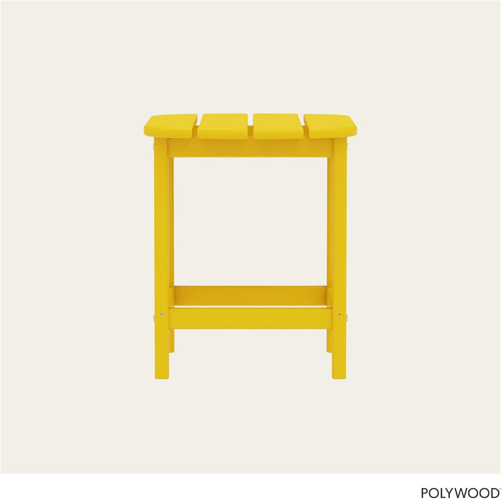 POLYWOOD SBT18LE South Beach 18" Outdoor Side Table, Lemon