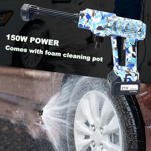 Portable Cordless Blade Blower, 6-in-1 Nozzle Powered by 1220 PSI Battery for...