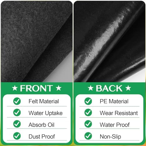ToLanbbt Outdoor Storage Shed Floor Mat, 8.2 x 6 FT Waterproof Carport Mat, W...