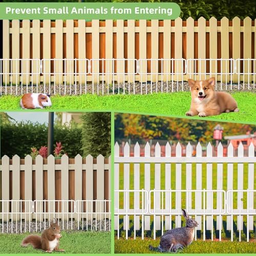 Blingluck Animal Barrier Fence, 10 Pcs Upgrade 1.26 in Gap Decorative Fences ...