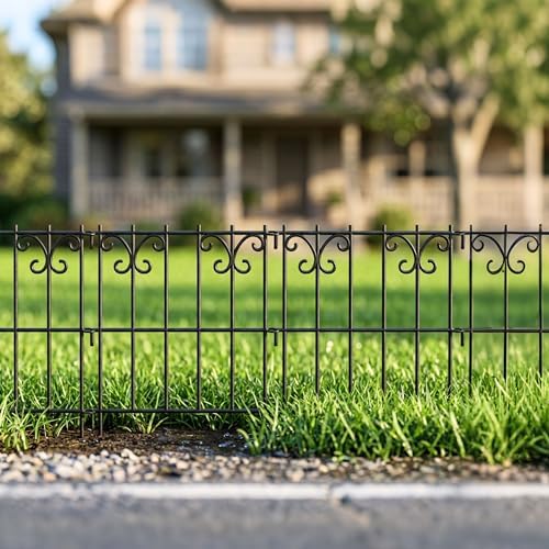 ShopLaLa Garden Fence Animal Barrier (10 Panels) 12x16.5in Black Dog Fences