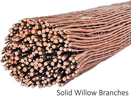Forever Bamboo Natural Willow Rolled Panel Fence Natural 192 in L x 72 in H
