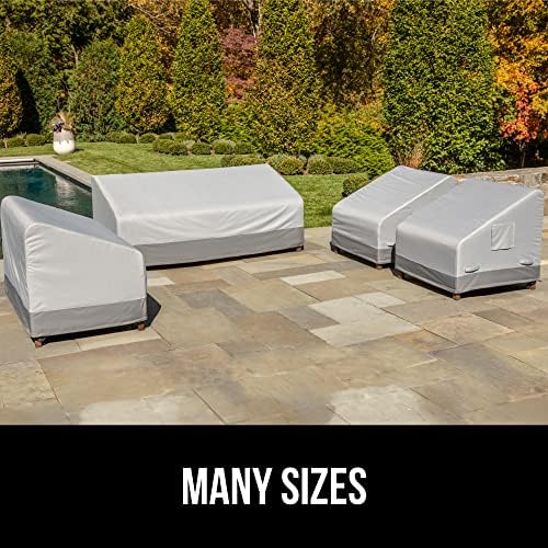 GORILLA GRIP Waterproof Outdoor Patio Sofa Cover, 80 Inch, Silver