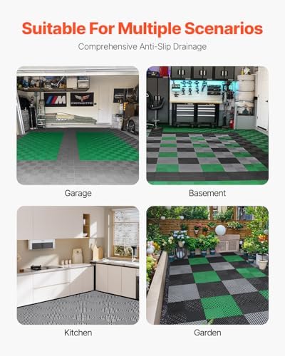 VEVOR Interlocking Drainage Mat, 12” x 12” Modular Interlocking Cushion, 40 P...