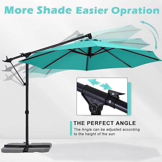 ABCCANOPY 10FT Cantilever Offset Hanging Patio Umbrella