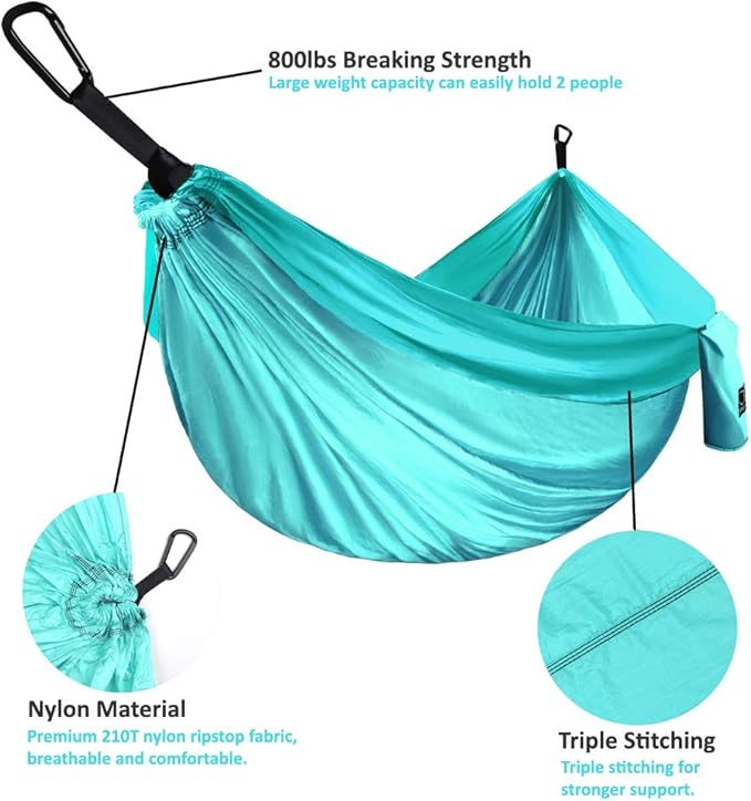 Gold Armour Camping Hammock - XL Double Hammock Portable Hammock Camping Acce...
