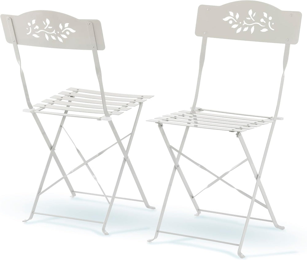Alpine Corporation Indoor/Outdoor 3-Piece Bistro Set Folding Table and Chairs...
