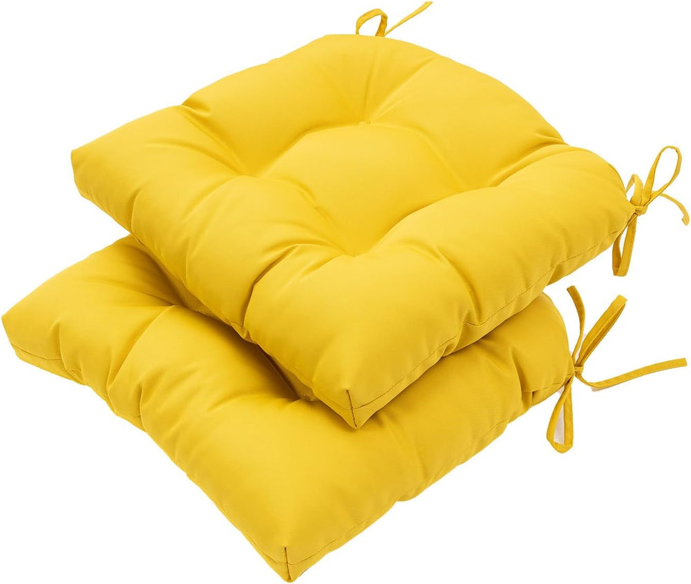 QILLOWAY Outdoor Patio Cushions Set of 3, Wicker Furniture Cushions with Ties...