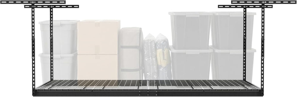 MonsterRax 4x8 Overhead Garage Storage Rack, Gray, 12"-24" Height