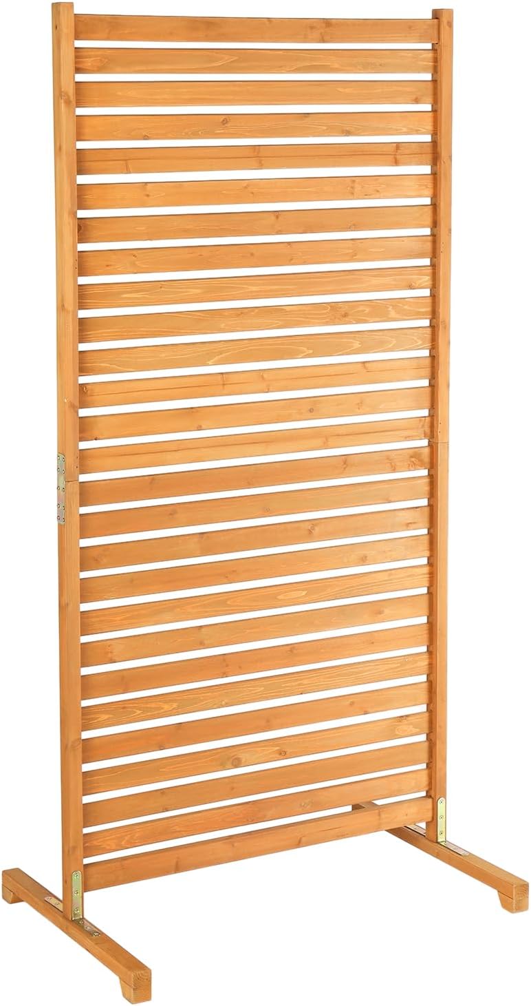VINGLI 74" x 36" Wooden Privacy Fence for Trash Can, Air Conditione...