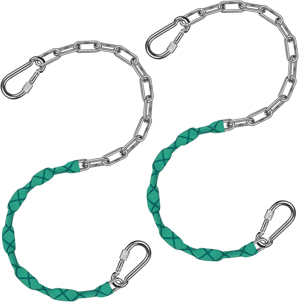 SELEWARE 2 Pcs 65" Heavy Duty Swing Chains Stainless Steel Hanging Chains
