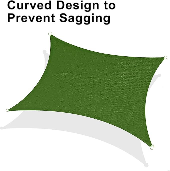 LOVE STORY Custom Size 9'x12' Piquant Green Sun Shade Sail Rectangle ...