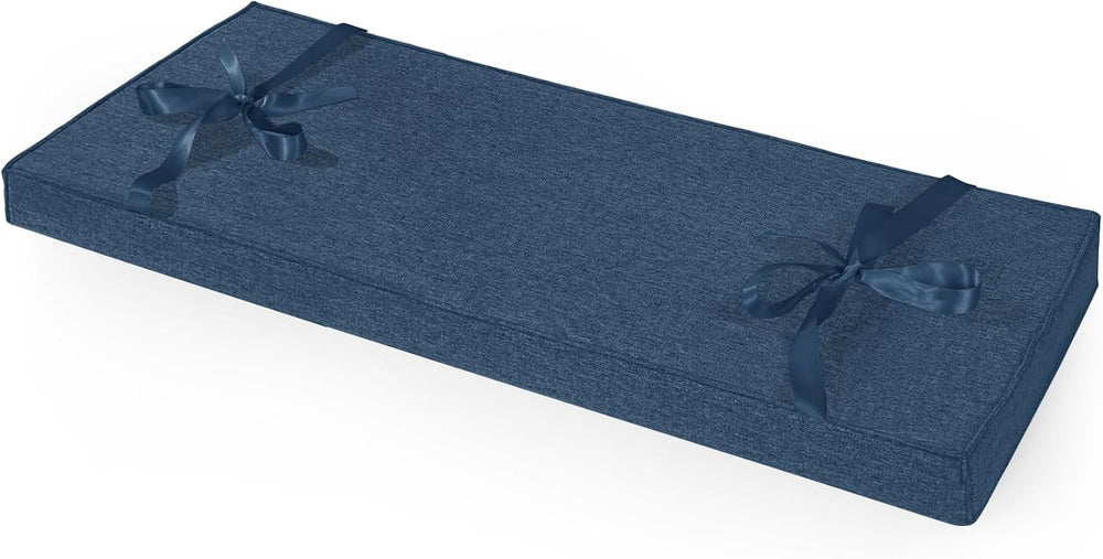 ROFIELTY Bench Cushion for Indoor Furniture Blue, 39x17x2 inch