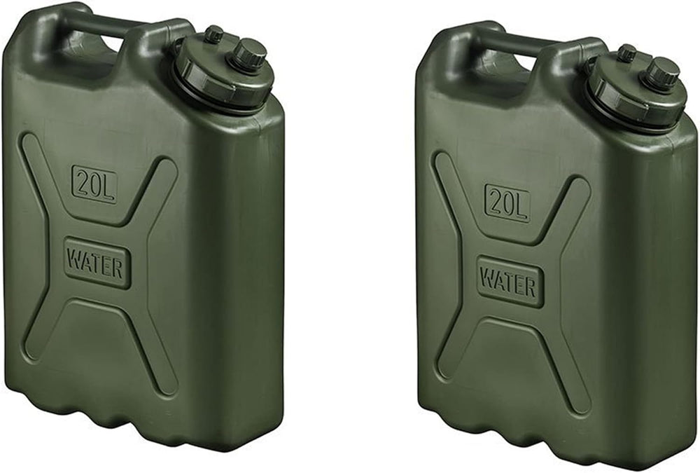 Scepter Military Style Water Container for Camping, Green, 5 Gal, 2-Pack