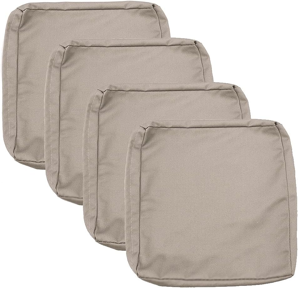 Sqodok Patio Cushion Cover 25x25 inch, 4Pack Sofa Cushion Cover Replacement