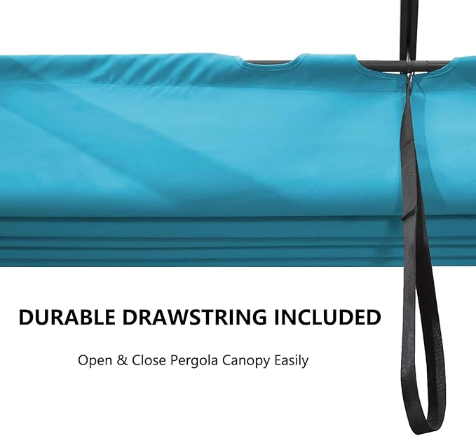 Pergola Shade Cover Replacement Canopy Top Compatible with 10 X 13 ft 6-Bar P...