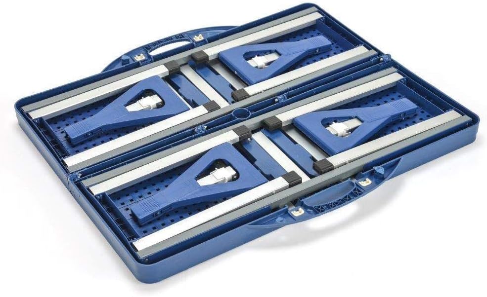 Trademark Innovations Portable Folding Picnic Table with 4 Seats, Blue