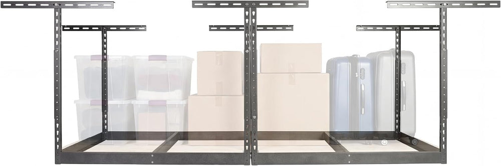 MonsterRAX 4x8 Overhead Garage Storage Rack Frame Kit, Hammertone