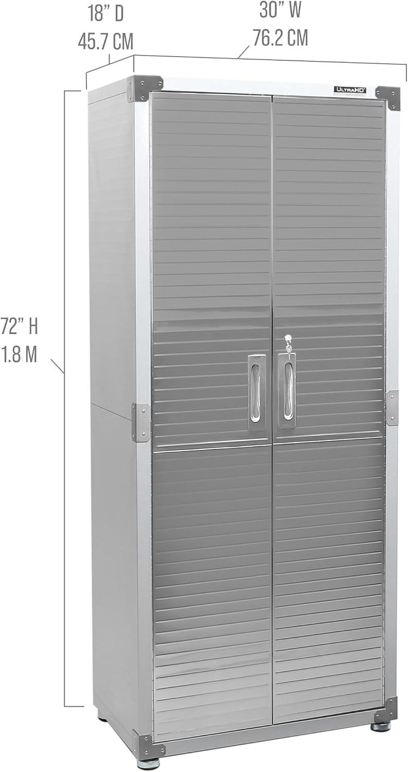 Seville Classics UltraHD Solid Steel Lockable Metal Storage Cabinet Locker Or...
