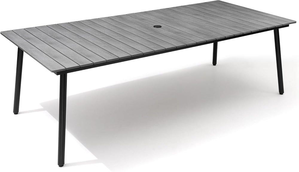 95" Patio Outdoor Dining Table for 8-10, Weather-Resistant Aluminum Fram...