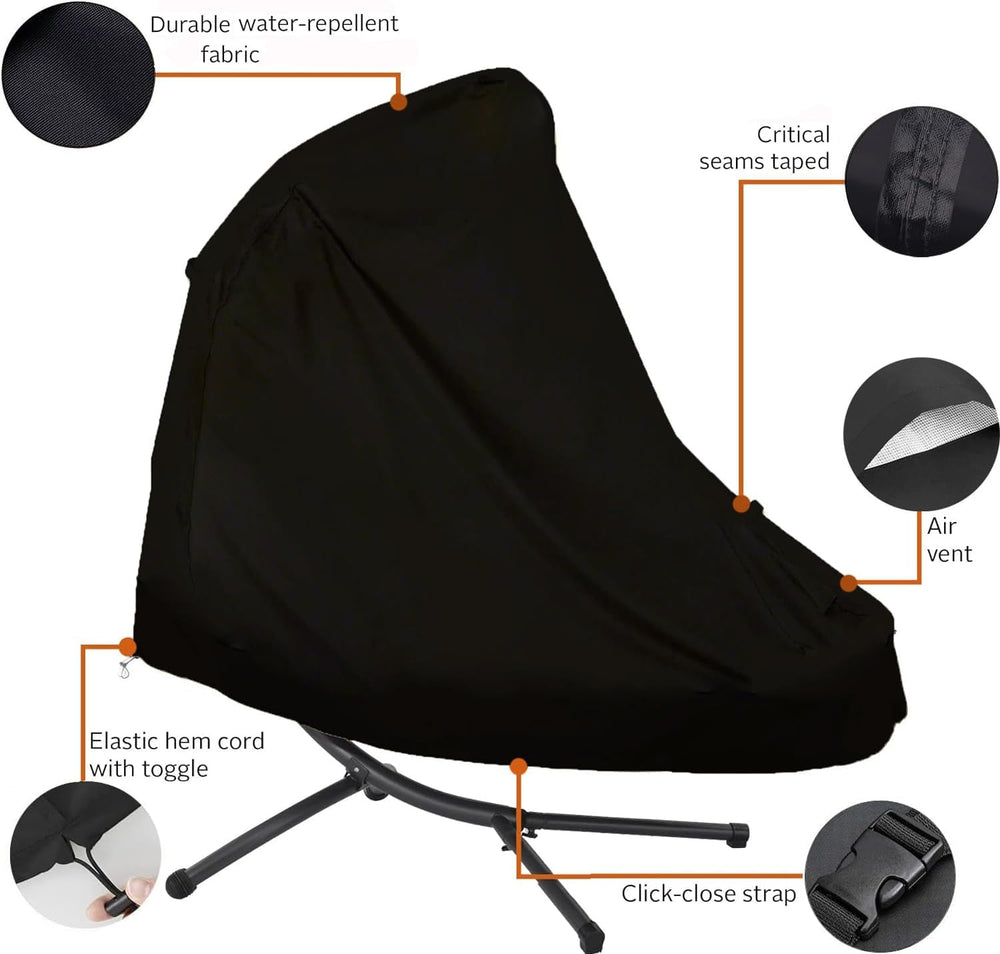 Patio Hanging Chaise Lounge Cover 900D 73 Inch Waterproof Heavy Duty Outdoor ...