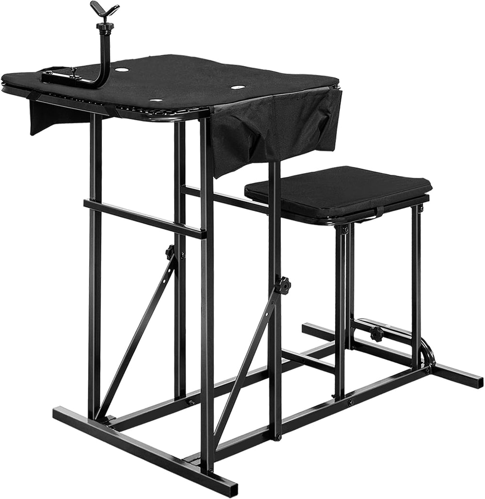 IRONMAX Foldable Adjustable Shooting Bench for Hunting & Outdoor Range