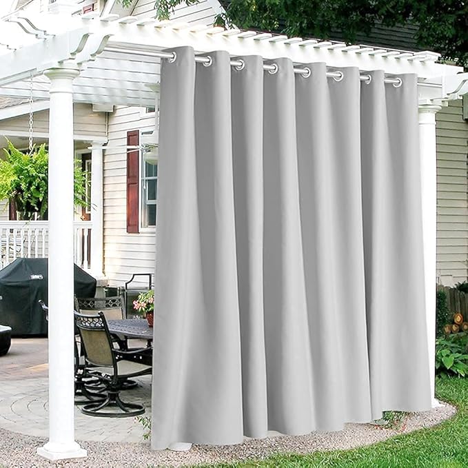 RYB HOME Extra Wide Outdoor Curtains for Patio Waterproof Heavy Duty Thermal ...