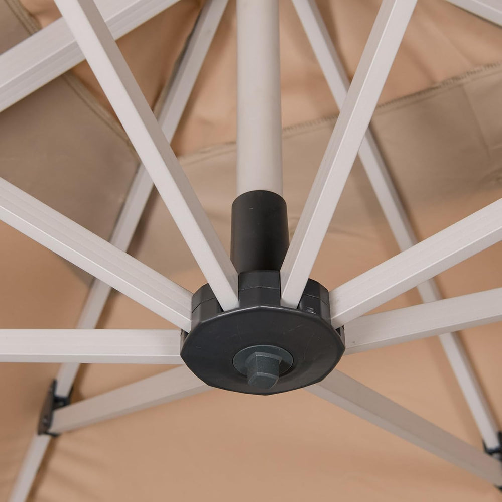 Cantilever Patio Umbrella with Cross Base and Cover Included - 360° Rotation ...
