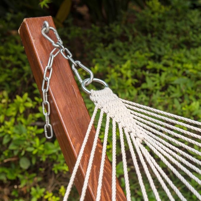 Lazy Daze Hammocks Double Rope Hammock, 2 Person Traditional Outdoor Hand Wov...