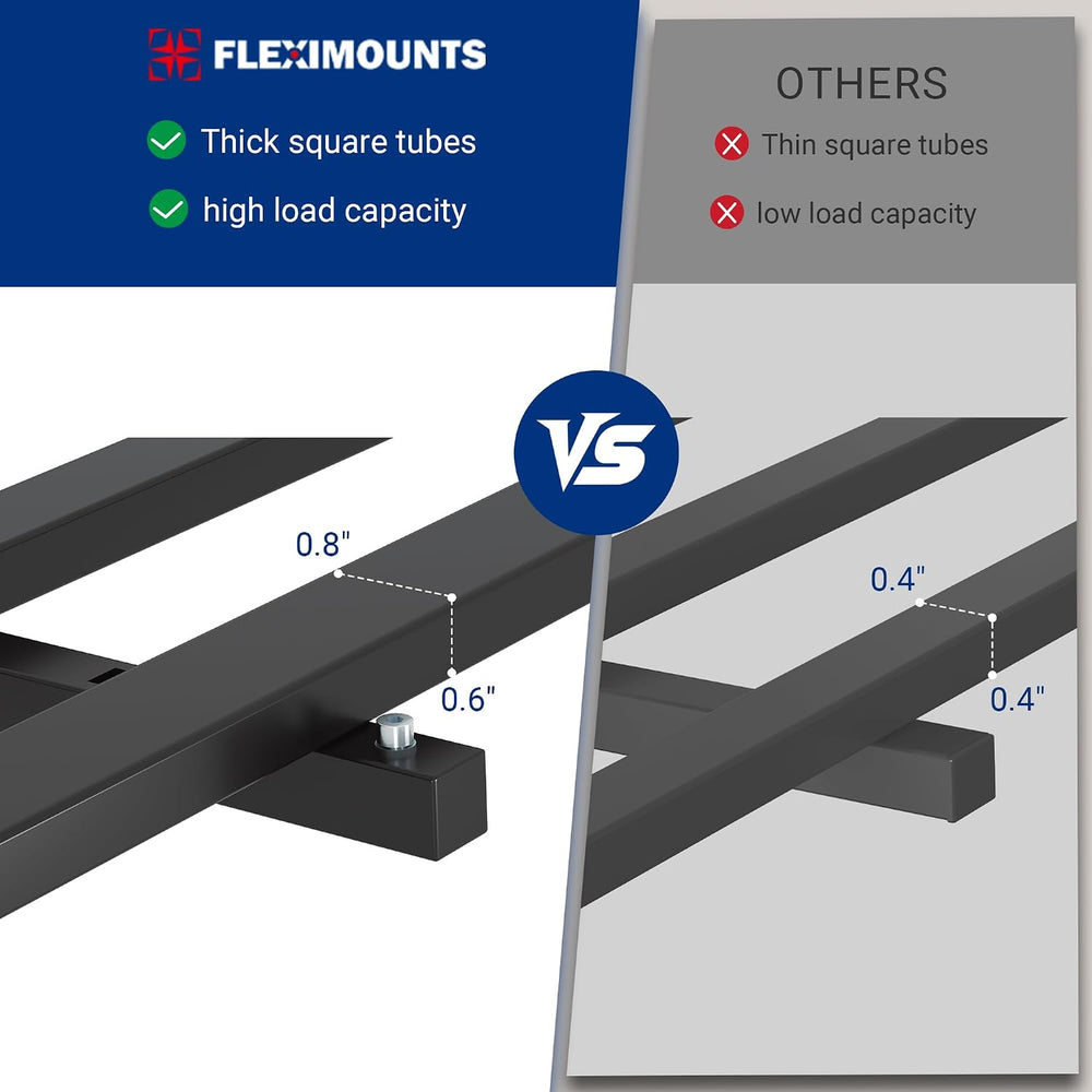 FLEXIMOUNTS 2-Pack 2x6ft Garage Shelving Wall Mounted, 8 Hooks, 1200lbs