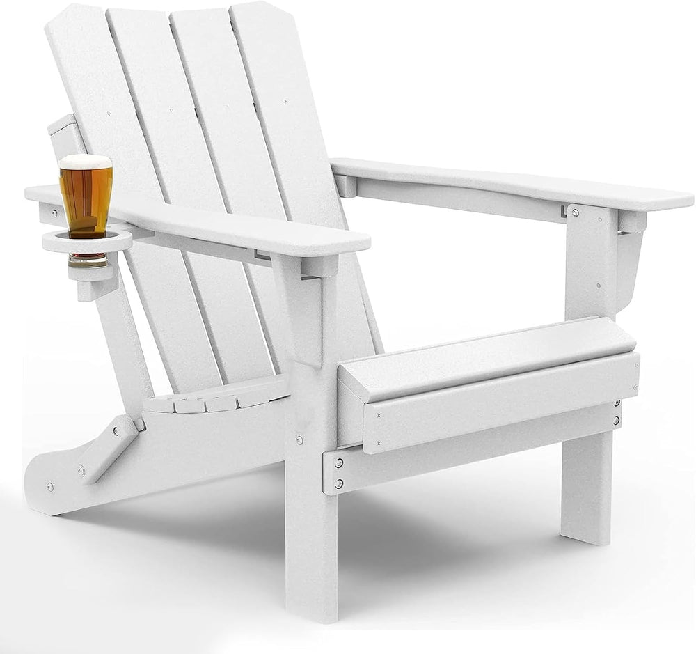 GARDENSTAR Adirondack Chair Oversized Folding Adirondack Chairs Recyclable HD...
