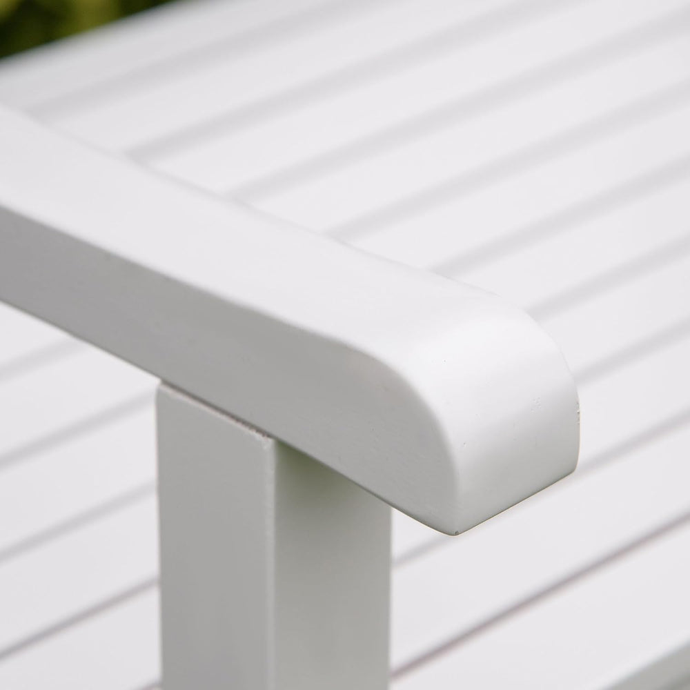 Outsunny 2-Seater Wooden Garden Bench 4FT Outdoor Patio Loveseat White