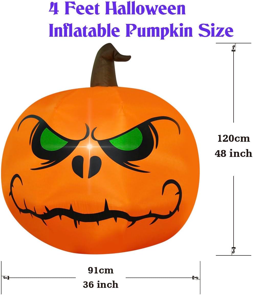 Halloween Inflatable Angry Pumpkin Outdoor Yard Decoration