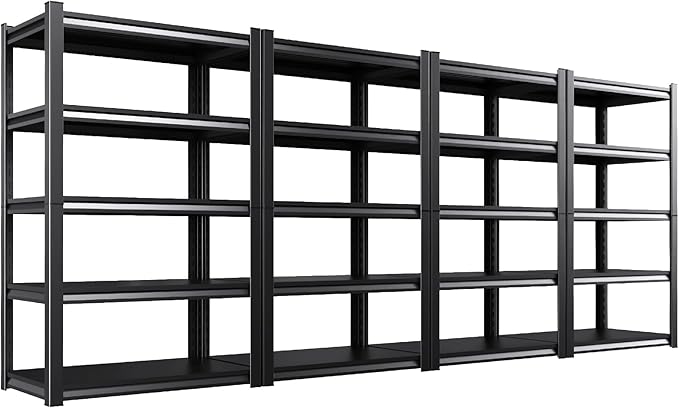 Set of 4 71"H-35"W Garage Shelving-2050LBS 5 Tier Storage Shelves,A...