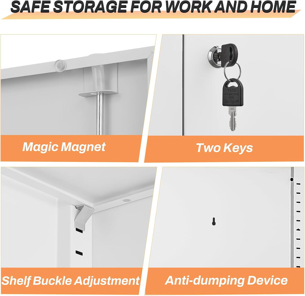 71" Garage Storage Cabinet, White