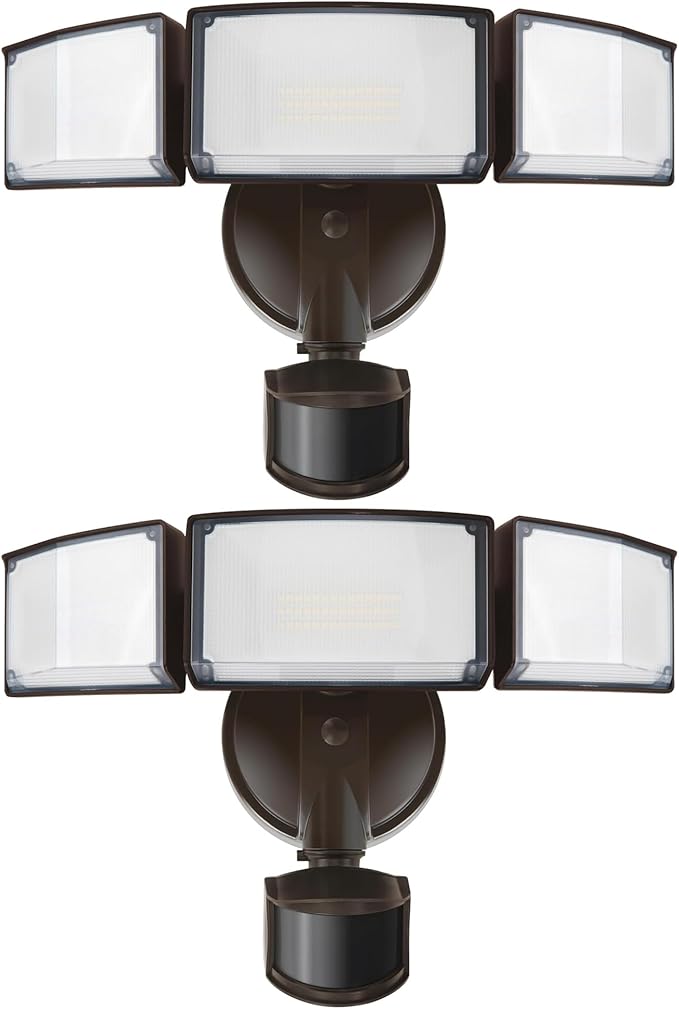 LUTEC 2 Pack 72W 7500LM LED Security Lights Motion Sensor Light Outdoor, 5000...