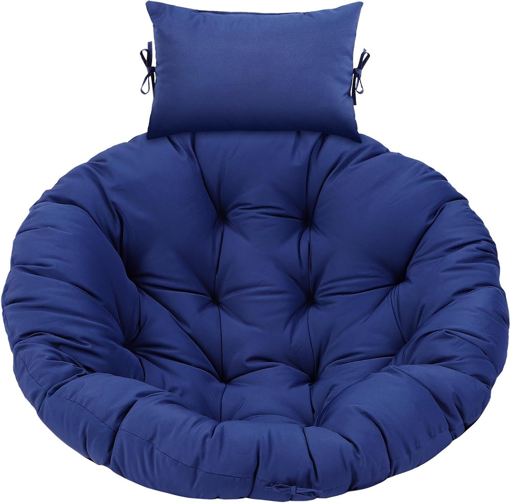Tudomro Navy Blue 45x45" Egg Chair Waterproof Cushions Basket Replacement