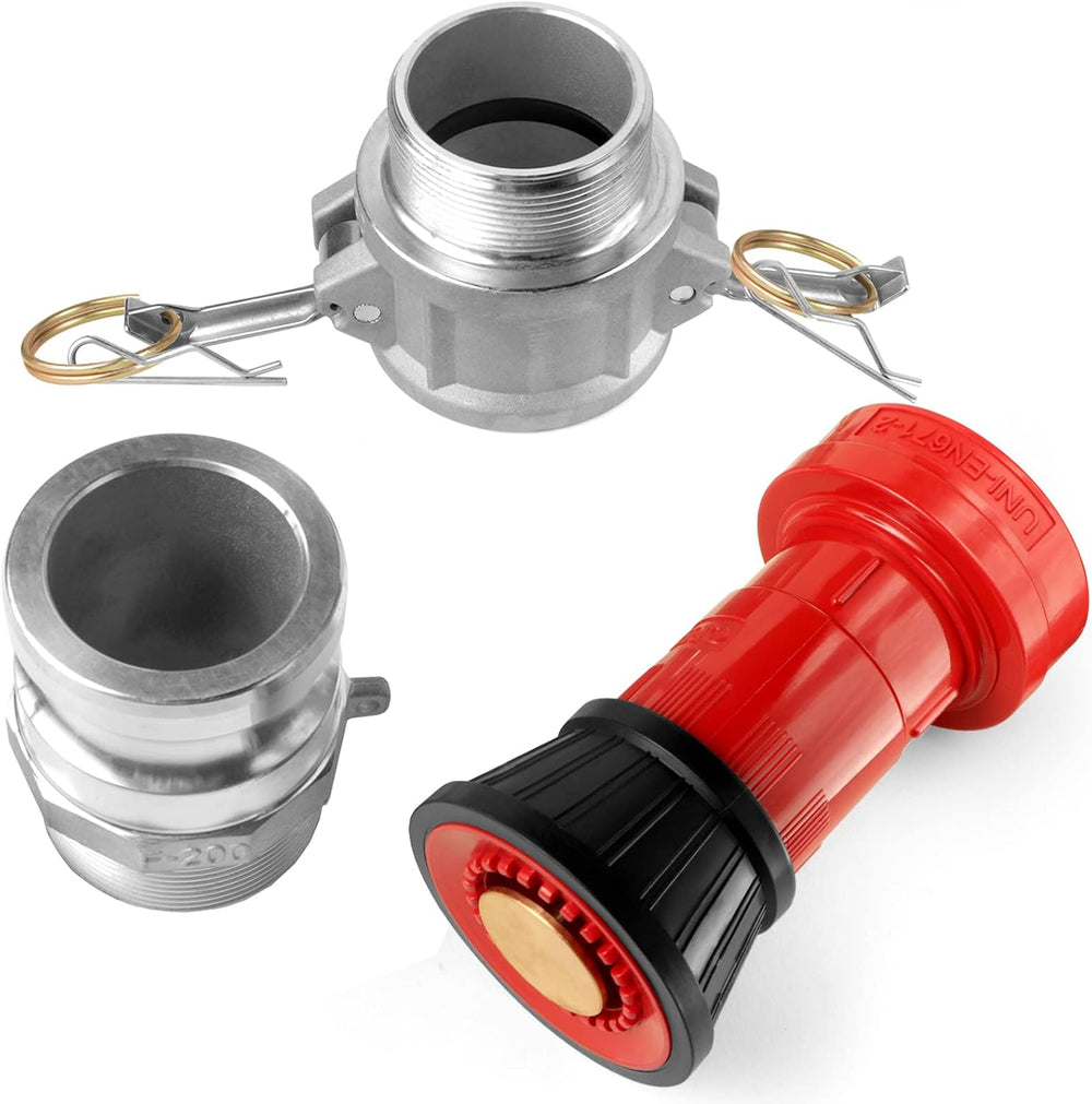 NOVINO Fire Hose Nozzle 2 inch NPSH Heavy-Duty 2 inch Fire Hose Nozzle