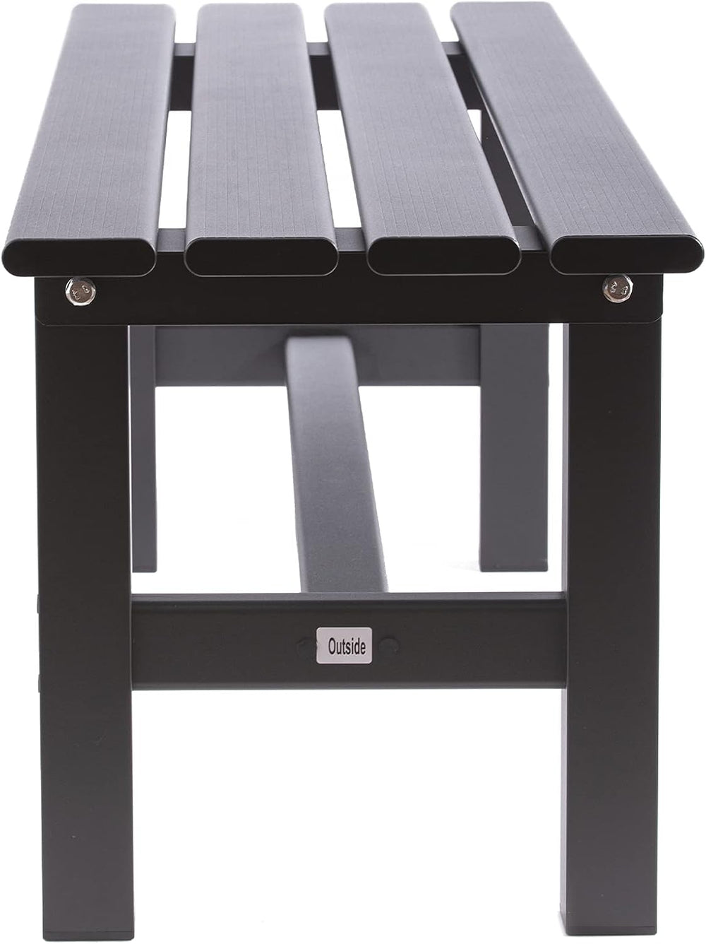 Aluminum Outdoor Patio Bench Black,47.2 x 14.2 x 15.7 inches,Light Weight Hig...