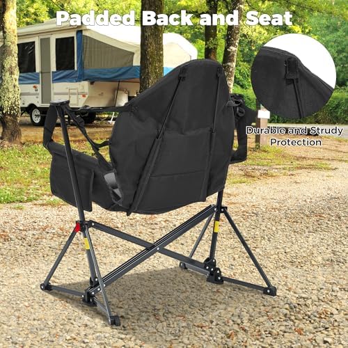 Ainfox Hammock Camping Chair, Foldable Portable Rocking Chairs for Adults Out...