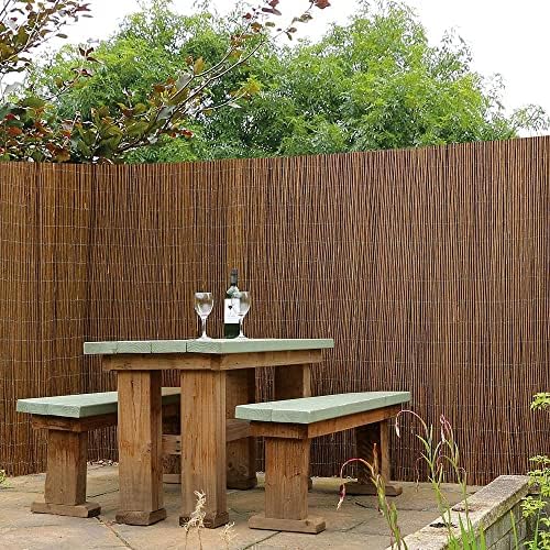 Forever Bamboo Natural Willow Rolled Panel Fence Natural 192 in L x 72 in H
