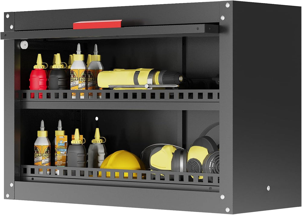 Metal Garage Wall Cabinet,Garage Storage Cabinet with Up Flip Door