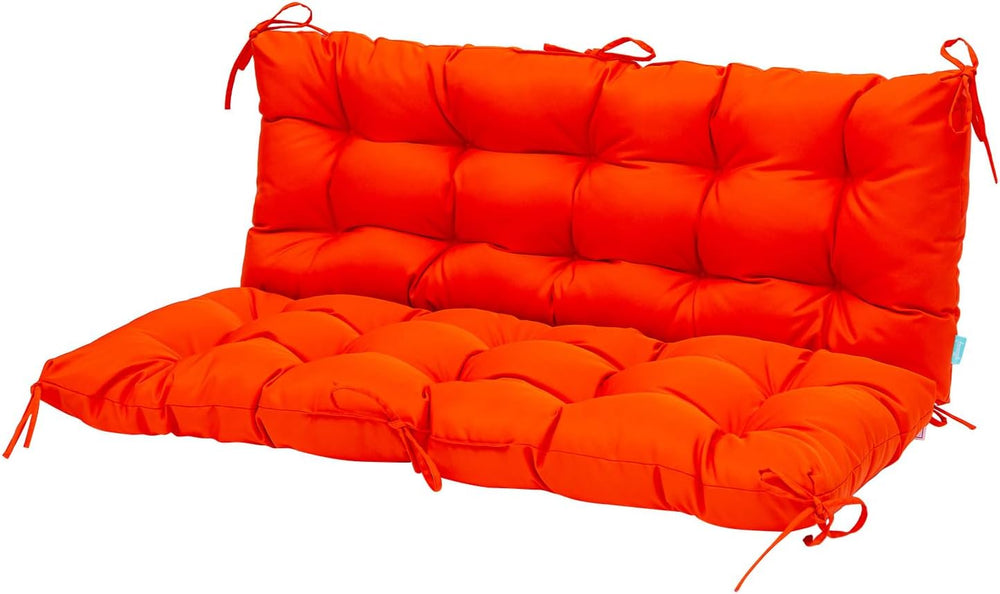 QILLOWAY Outdoor Swing Cushion Waterproof Replacement Cushion for 3 Seater Po...
