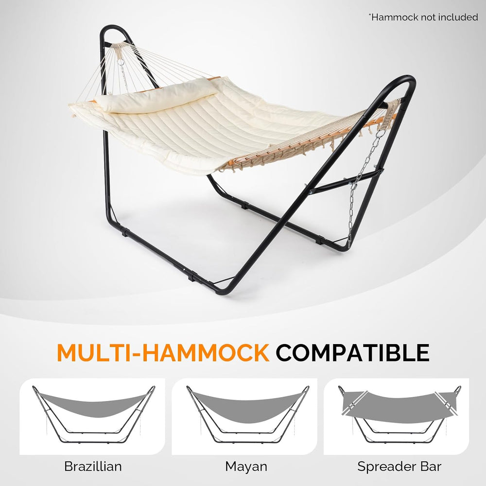 ONCLOUD Double Hammock Stand for Outside, Heavy Duty Hammock Frame for Backya...