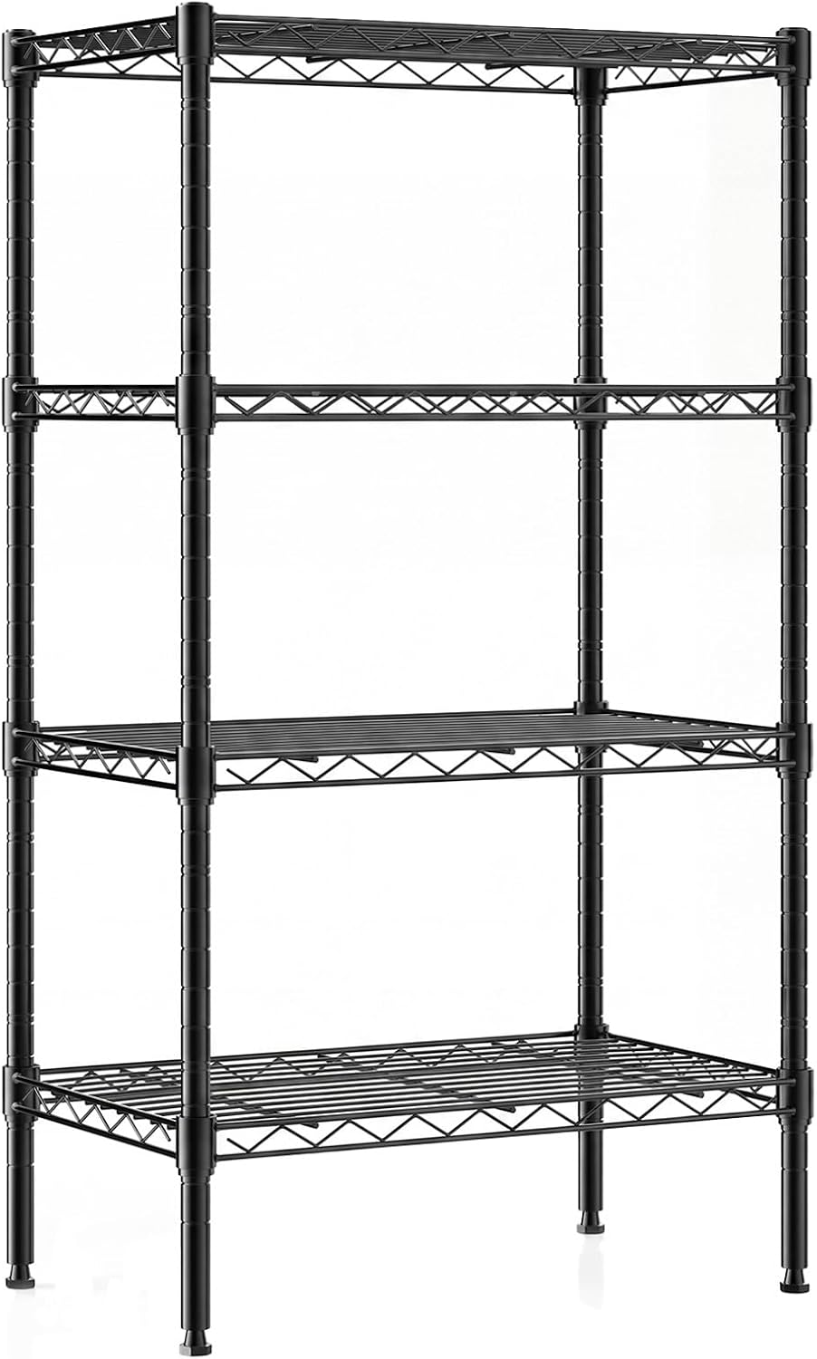 DUMOS 4-Tier Metal Storage Shelves, Shelving Unit, Storage Rack, 23.3" W