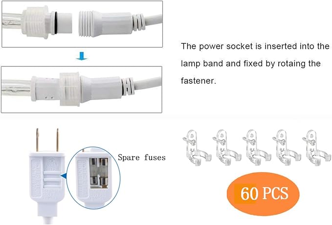 200ft LED Rope Lights Outdoor, 1440 LED Flexible Tube Lights with 8 Modes, Wa...