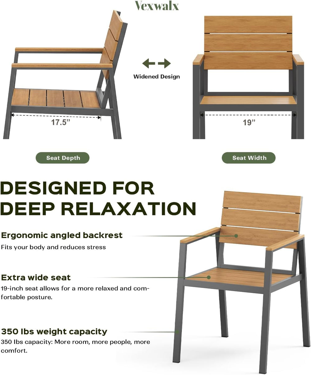 12 Pcs Outdoor Dining Set, 67" HDPS Dining Set for 10, Gray-Teak